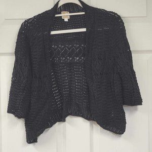 H&M Black Cropped Cardigan Sweater